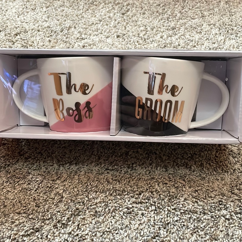 The Boss & The Groom ceramic mugs